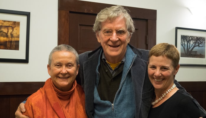 Isa and Laura with Robert Thurman